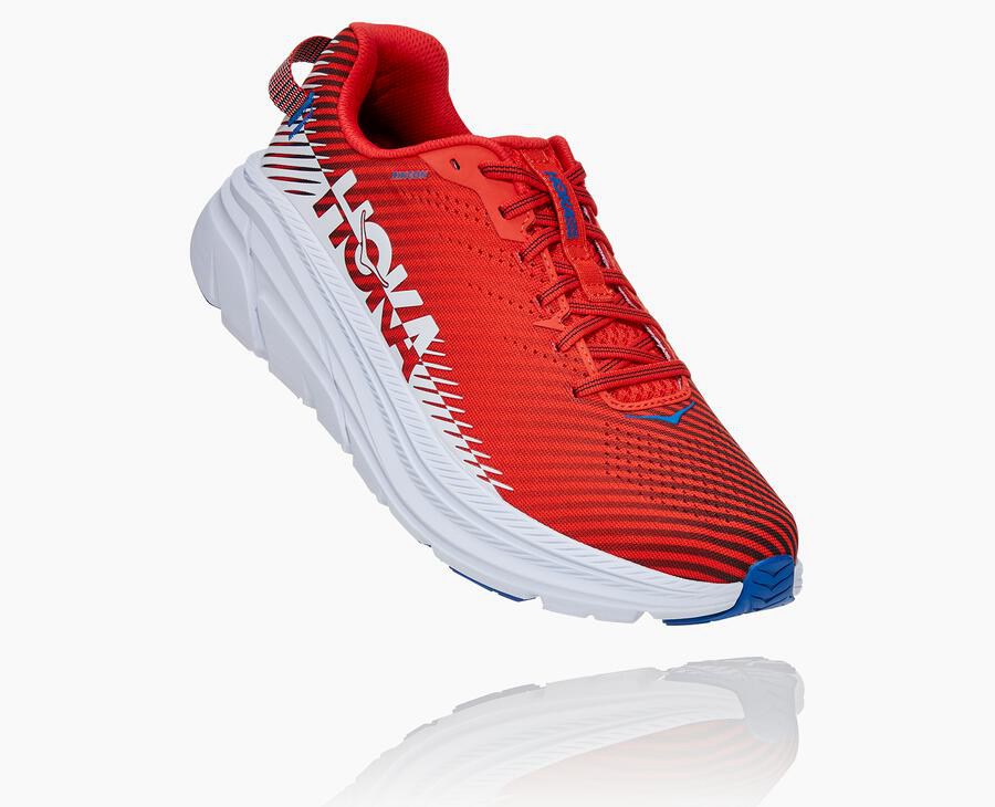 Hoka One One Running Shoes Mens Red/White - Rincon 2 - 01672ZDSN